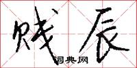 贱辰怎么写好看