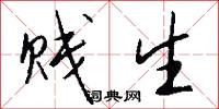 贱生怎么写好看