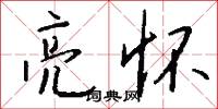 亮怀怎么写好看