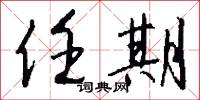 任期怎么写好看