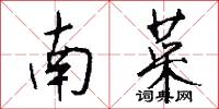南菜怎么写好看