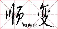 顺变怎么写好看