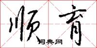 顺育怎么写好看