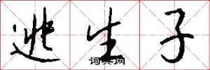 逃生子怎么写好看