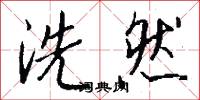 洗然怎么写好看