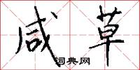咸草怎么写好看