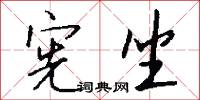 宪坐怎么写好看