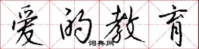 爱的教育怎么写好看