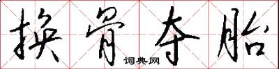 换骨夺胎怎么写好看
