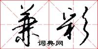 兼彩怎么写好看