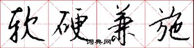 软硬兼施怎么写好看