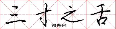 三寸之舌怎么写好看