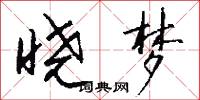 晓梦怎么写好看