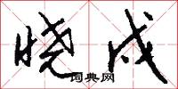 晓戍怎么写好看