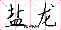 盐龙怎么写好看