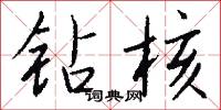 钻核怎么写好看