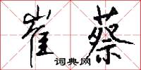 崔蔡怎么写好看