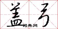 盖弓怎么写好看