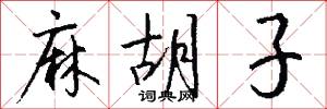麻胡子怎么写好看