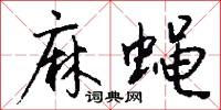 麻蝇怎么写好看