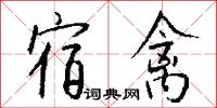 宿禽怎么写好看