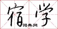 宿学怎么写好看