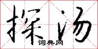 探汤怎么写好看