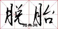 脱胎怎么写好看
