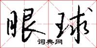 眼球怎么写好看