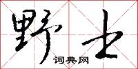 野士怎么写好看