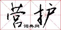 营护怎么写好看