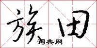 族田怎么写好看