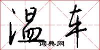 温车怎么写好看
