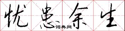 忧患余生怎么写好看