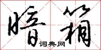 暗箱怎么写好看
