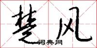 楚风怎么写好看