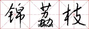 锦荔枝怎么写好看