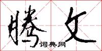 腾文怎么写好看