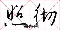 照彻怎么写好看