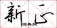 新正怎么写好看
