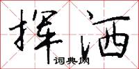 挥洒怎么写好看