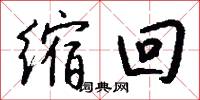 缩回怎么写好看