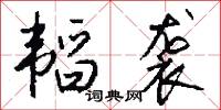 韬袭怎么写好看