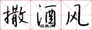撒酒风怎么写好看