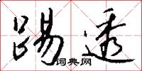 踢透怎么写好看
