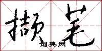 撷芼怎么写好看