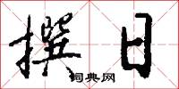 撰日怎么写好看
