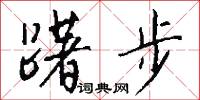 躇步怎么写好看