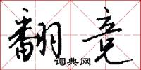 翻竞怎么写好看