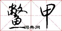 鳖甲怎么写好看